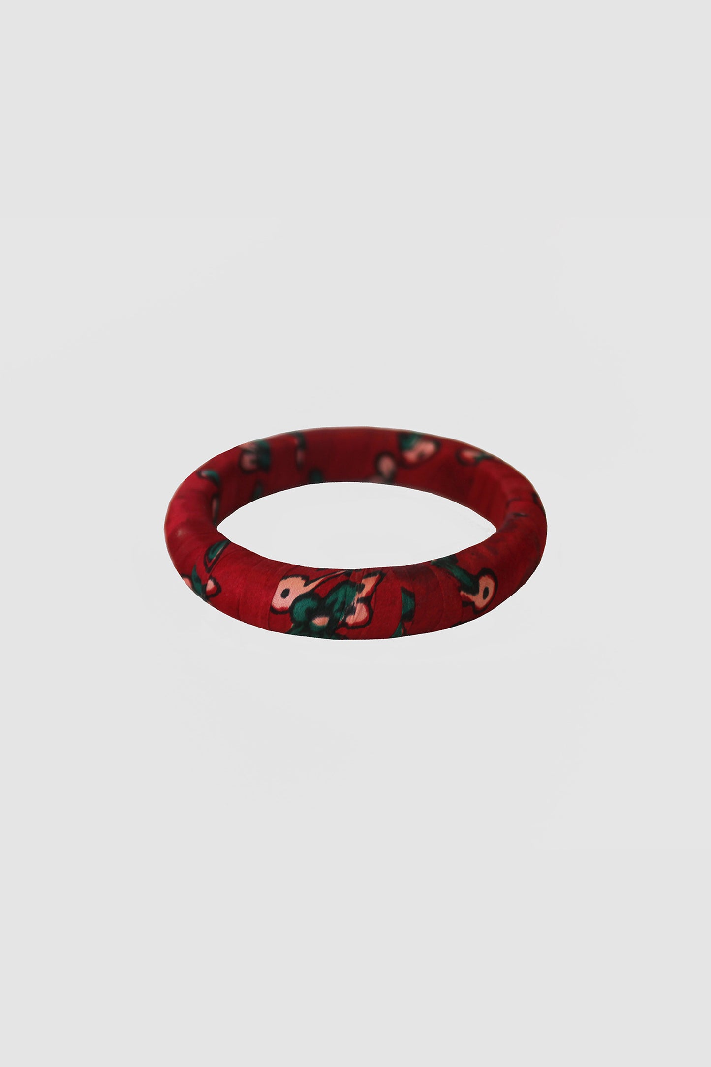 FARHAT FLORAL BANGLE 19MM IN SILK CHARMEUSE