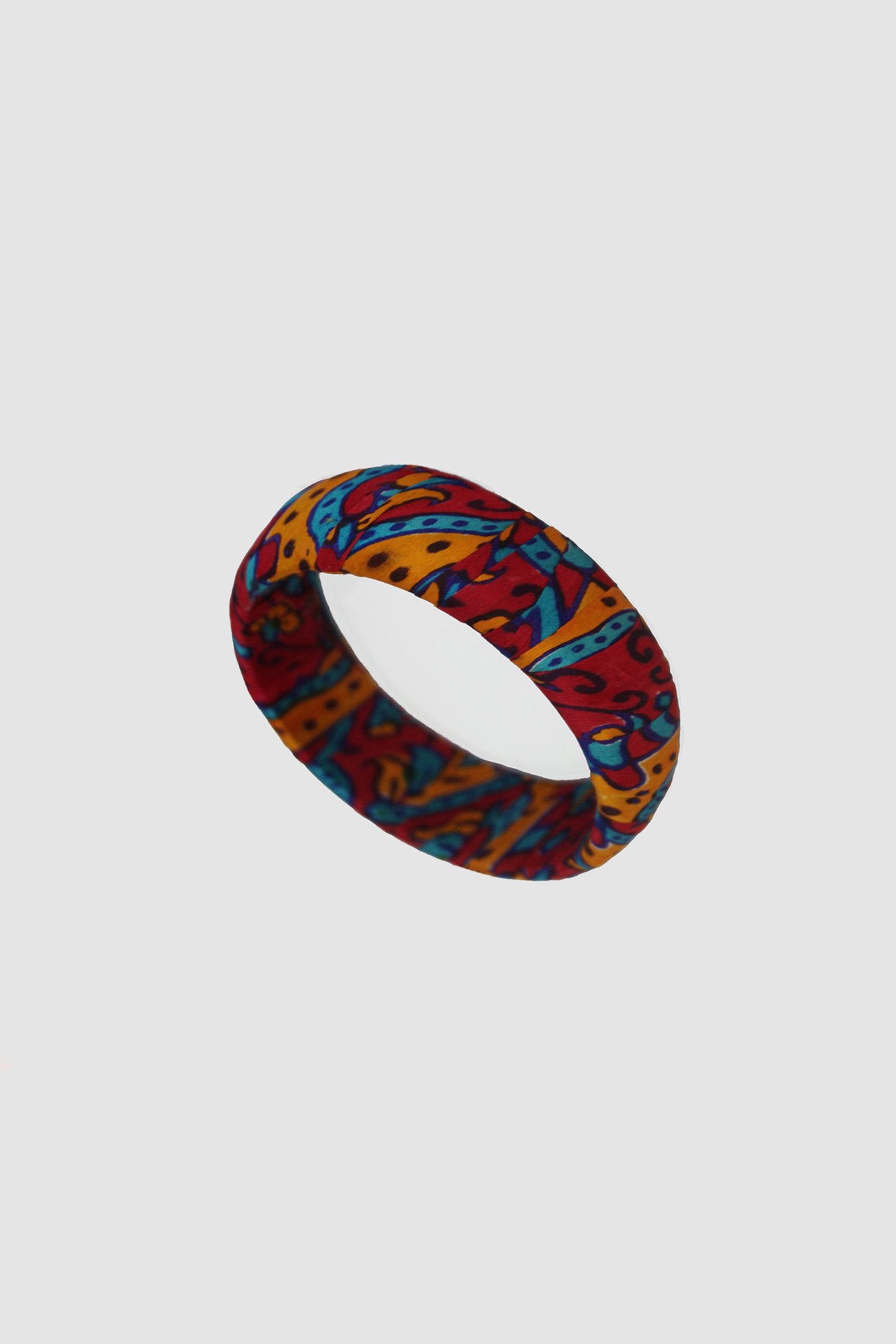 RANI AJRAK BANGLE 25MM IN SILK CHARMEUSE