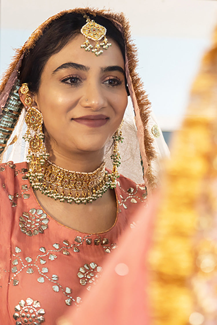 SARAH SHIRT IN SILK CHIFFON, GHARARA IN SILK AND DUPATTA IN SILK CHIFFON AND NET