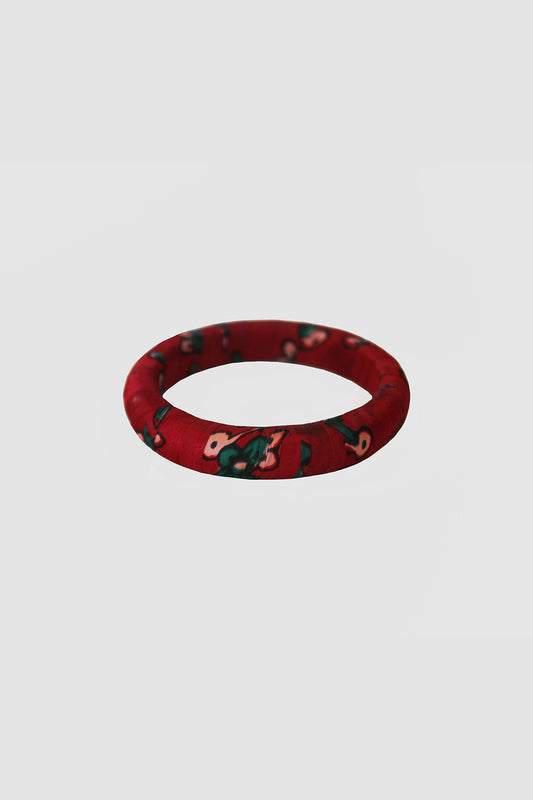 FARHAT FLORAL BANGLE 19MM IN SILK CHARMEUSE