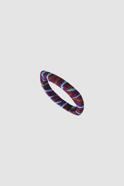 JAMSHEDA SQUARE CHEVRON BANGLE 16MM IN RAW SILK