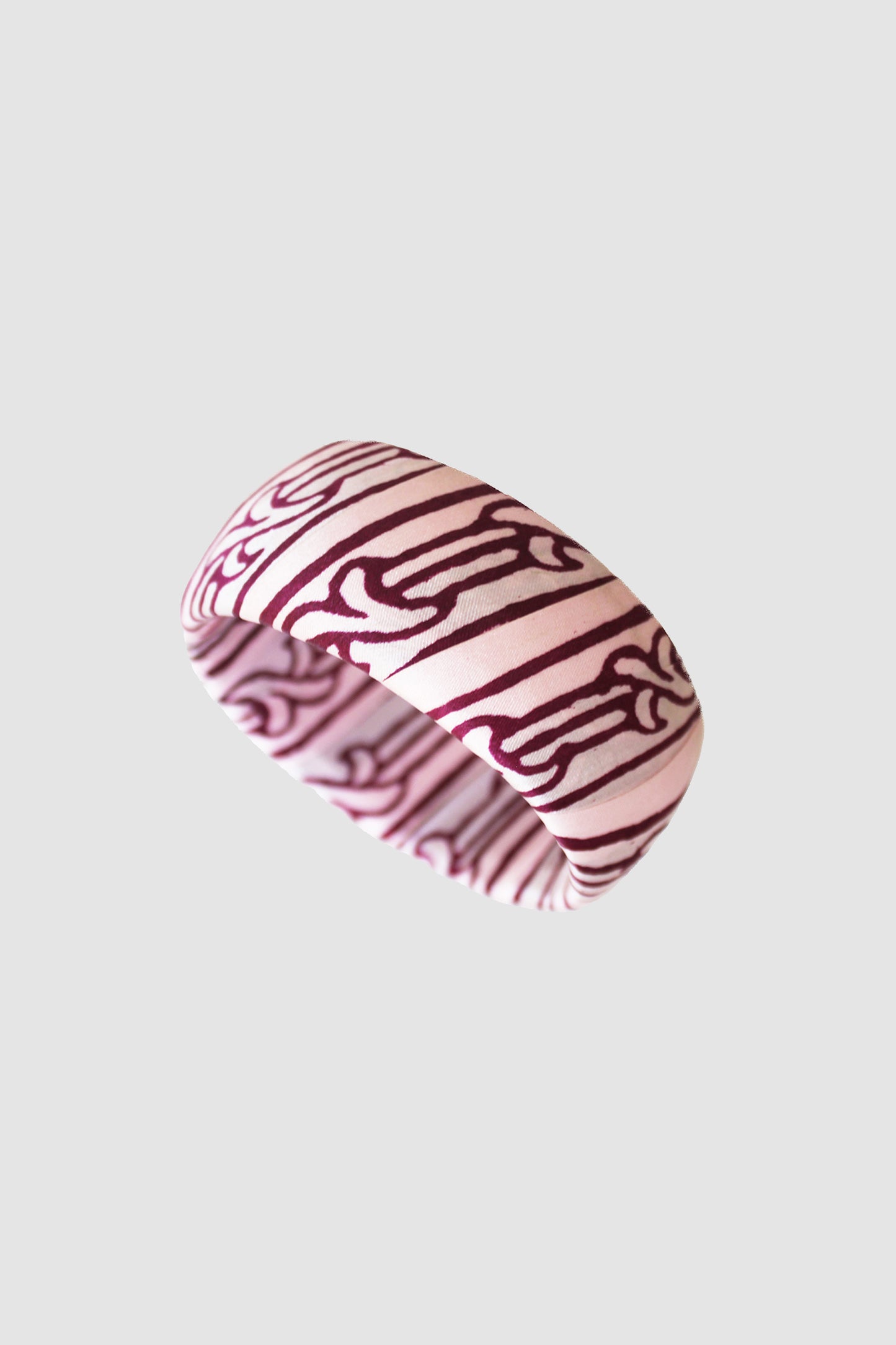 NAJMA STRIPES BANGLE 35MM IN SILK CHARMEUSE