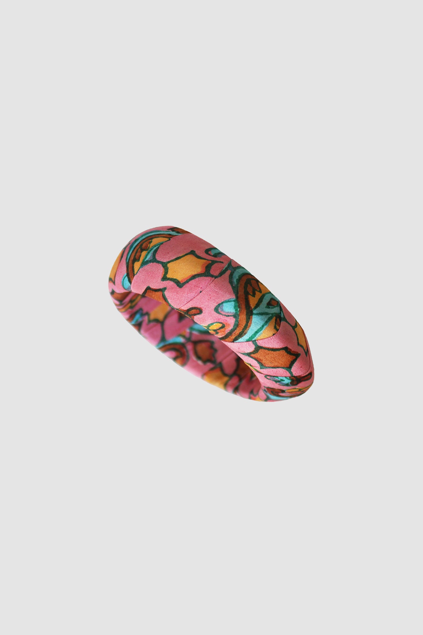 QAISER ASYMMETRICAL PAISLEY BANGLE 38MM IN SILK CHARMEUSE