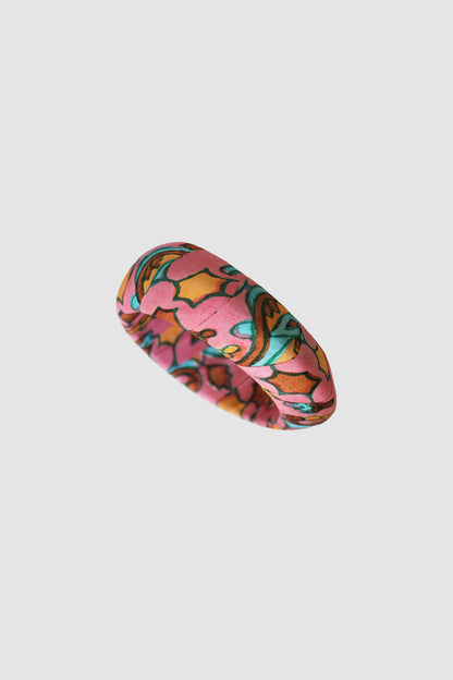 QAISER ASYMMETRICAL PAISLEY BANGLE 38MM IN SILK CHARMEUSE