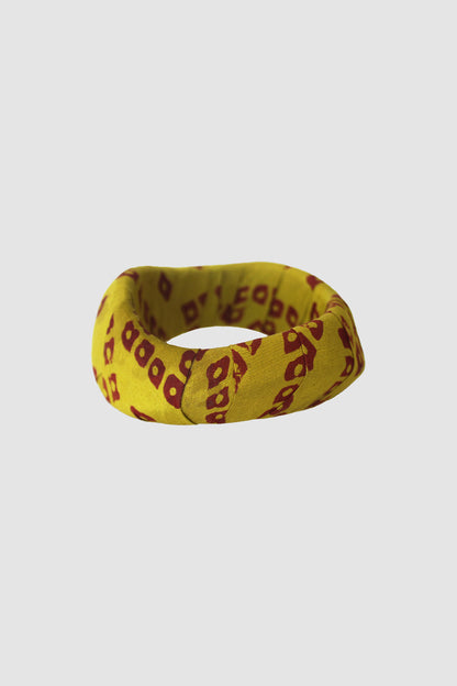 ZEENAT ASYMMETRICAL CHUNDRI BANGLE 32-38MM IN RAW SILK