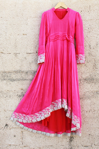 RUBAB PISHWAS AND CHURIDAR IN SILK CHIFFON