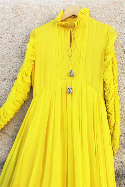 SARAH PISHWAS AND CHURIDAR IN SILK CHIFFON